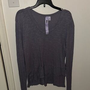 Wilt Charcoal Long Sleeve Top
